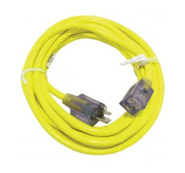 25&#39; Yellow Extension Cord Glow Ends