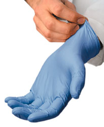 Glove Nitril Large BLUE AURA  Powdered Free  100/bx