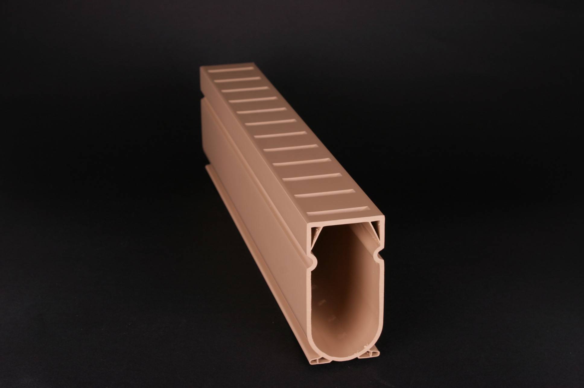 Deck Drain 10&#39; TAN   D2T 3.25&quot; H x 1.625 W X 10 FT