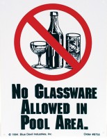 SIGN No GlassWare Allowed